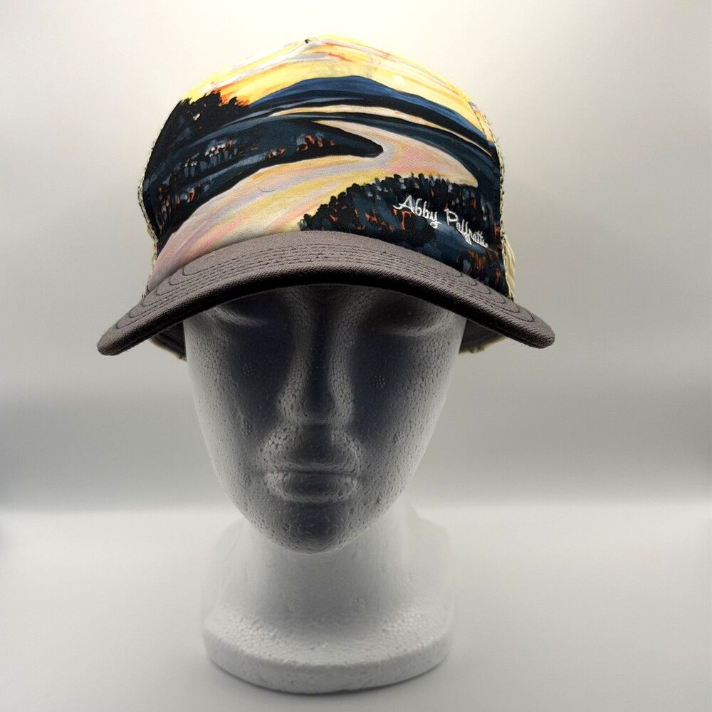 Art 4 All Abby Paffrath Collection Jackson Hole Trucker Hat Sunrise River Used